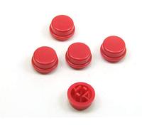 POPESQ® 5 pz. x Manopola per Commutatore a Pulsante (12mm x 12mm) Plastica Rosso Rotondo / 5 PCS. x cap for Momentary Switch (12mm x 12mm) Plastic Red Round #A2273