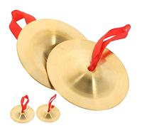 POPETPOP 1 paio Mini Cymbali Musicali Rame per Strumenti per Danza Del Ventre Facili da Tenere Insegna La Materiale Resistente e Giocattoli Educativi per Ragazzi e Ragazze