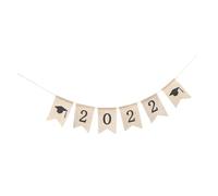 POPETPOP 1 Set Festone Decorativo per Laurea Juta con Cappellini Banner per Addobbi Fotografici Completo per Cerimonie Laurea Facile da Installare e Riutilizzabile