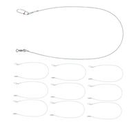 POPETPOP 10 Fishing Leaders Stainless Steel Wire With Swivels High Strength Saltwater Fishing Line For Big Game Heavy Duty Wire Protecting Main Line For Deep Sea Anglers