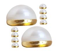 POPETPOP 10 Paia Velo da Sposa Bianco Doppio Strato Perle Magnetiche Artificiali, Accessorio Elegante in Lega, Stile Sobrio e Lucentezza Elevata, per Matrimoni