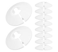 POPETPOP 10 Pezzi Anello Decorativo per Tubi in Abs Bianco per Bagno, Copertura Resistente per Tubi e Valvole, per Interni Domestici Finitura Classica ed Elegante