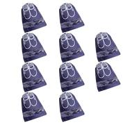 POPETPOP 10 Pezzi Borse Organizzative Coulisse per Scarpe da Viaggio, Borsa Portascarpe di Grande Capacità in Materiale Resistente Agli Strappi, Sacchetti Portaoggetti Pieghevoli