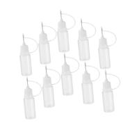 POPETPOP 10 Pezzi Bottiglie Squeeze con Punta Sottile per Applicazione Precisa di Colla e Olio Contenitori Trasparenti Antiperdita per Dosaggio Liquidi