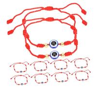 POPETPOP 10 pezzi Braccialetti Malocchio Intrecciati Mano Bracciale Regolabile in Filo Rosso Accessorio Unisex Elegante per Protezione e Fortuna Adatto Uomini e Donne