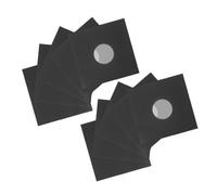 POPETPOP 10 Pezzi Buste Protettive per Vinile in Carta Kraft Nera Custodie Resistenti e Antistrappo per Album Giri Vinyl Record Sleeve