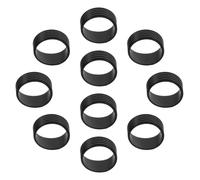 POPETPOP 10 Pezzi Cerchio Nero Impugnatura in Silicone per Racchetta da | Antiscivolo, Superficie Testurizzata, Installazione Rapida, Presa Sicura e Controllo del Sudore