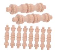 POPETPOP 10 pezzi Colonnine in Legno Intagliato per Mobili Decorazione Tradizionale per Vini Cucina e Armadi Piccole Colonne Stile Europeo per Buffet e Corridoi