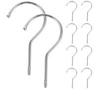 POPETPOP 10 Pezzi Ganci Appendiabiti in Plastica Opaca 10 Cm Superficie Liscia e Design Confortevole per Uso Domestico e Organizzazione Armadio