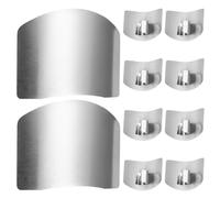 POPETPOP 10 Pezzi in Acciaio Inox per Taglio Coltelli da Cucina | Finitura Argento dal Profilo Elegante, Uso Rapido per Preparazione Pasti, Adatta a Casa e Cucina Professionale