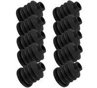 POPETPOP 10 Pezzi Kit di Manicotti in Plastica Nera per Ruote di Gambe di Sedie e Culle, Accessori Sostitutivi per Ridurre L'usura e Proteggere Mobili e Pavimenti