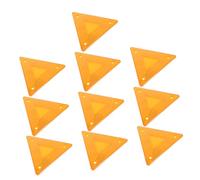 POPETPOP 10 Pezzi Kit Riflettori Auto Triangolo Riflettente in Plastica per Paraurti Camion Alta visibilità Notturna per Sicurezza