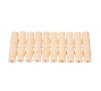 POPETPOP 10 Pezzi Manico in Legno Ergonomico per Secchi e Taniche Foro da 6mm, Finitura Liscia e Design Unico, Supporto Stabile per Campeggio e Uso Domestico