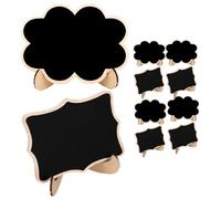 POPETPOP 10 pezzi Mini Lavagnette in per Segnaposto Lavagna Nera Scrivibile con Gessetto Decorazione per Buffet Feste e Matrimonio Lavagnetta Cancellabile per Messaggi Personalizzati