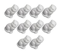 POPETPOP 10 Pezzi Modelli in Schiuma a Forma di Gatto Bianco per Decorazioni da Scrivania e Giochi Antistress per attività Manuali e DIY