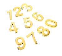 POPETPOP 10 pezzi Numeri Civici Acrilico Galleggianti per Porta Numeri Indirizzo Casa Moderni e Resistenti per Appartamenti Hotel Uffici Esterni e Interni Dimensioni Finitura Lucida Oro