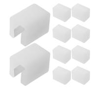 POPETPOP 10 Pezzi Paracolpi Angolari Anticollisione in Silicone per | Forma F Trasparente, senza Accessori Aggiuntivi, per Casa, Armadi e Mobili, Protezione Invisibile