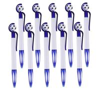 POPETPOP 10 Pezzi Penne a Sfera Retrattili a Forma di Pallone da Calcio, Impugnatura Antiscivolo, Clip Portapenne, Penne per Scrivere a Mano e Bomboniere per Feste di Calcio