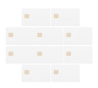 POPETPOP 10 Pezzi Scheda Ic Bianca Vuota con Chip a Contatto in Pvc e Rame, Memoria 16k, Versatile e Sicura per Sistemi di Controllo Accessi in Comunità