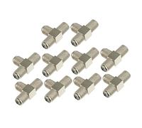 POPETPOP 10 pezzi Splitter Tv Tipo Vie in Lega Nickelato per Antenna Vcr Partitore Coassiale Resistente Corrosione per Home Theater