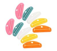 POPETPOP 10 Pezzi Spremi Tubi Manuale con Rullo per Dentifricio e Clip Salvaspazio per Appendere Estrazione Completa e Riduzione degli Sprechi per Bagno e Uso Quotidiano