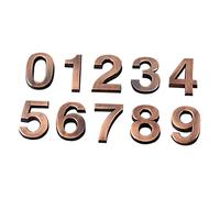 POPETPOP 10 pezzi Targhette Numerate Adesive Numero Civico Placca Casa Hotel Design Bronzo