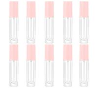 POPETPOP 10 Pezzi Tubi Lucidalabbra 3 Ml Contenitori Vuoti Abs Trasparenti Flaconi Rossetto Ricaricabili per Trucco Labbra da Viaggio Uso Quotidiano
