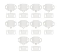 POPETPOP 10 Set Balls Catch Door Lock in Plastica Bianca con Chiusura a Scatto per Armadio e Libreria