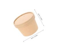 POPETPOP 10 set Bicchieri di Carta Usa e Getta per Gelato con Coperchi in Carta Kraft per Dessert Yogurt e Snack Estivi Confezione Pratica per Feste e Asporto