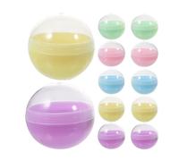 POPETPOP 100 Capsule Rotonde Trasparenti Color Macaron 28Mm in Plastica PP Contenitori Vuoti per Distributori Automatici di Gomme da Masticare e Bomboniere Fai da Te Giocattoli e Premi