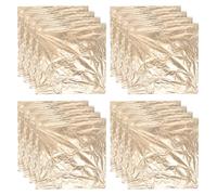 POPETPOP 100 Fogli Carta Lamina D’Oro 16X16 CM per Arte Fai da Te Decorazione Centrotavola e Pareti Fogli di Foglia D’Oro per Pittura Artistica e Artigianato Creativo