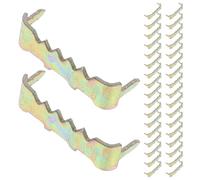 POPETPOP 100 Ganci per Cornici senza Chiodi in Metallo Placcato Ganci Seghettati per Quadri e Specchi Ferramenta Nascosta per Appendere Quadri in Legno Uso Versatile per Arredamento