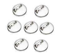 POPETPOP 100 pezzi Base Spille Rotonde in per Creazione Accessori Te Spilla Liscio e Resistente per e Personalizzazione Distintivi