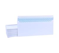 POPETPOP 100 Pezzi Buste per Lettere Formato Occidentale Bianco in Carta Offset Chiusura Adesiva Protezione Antimanomissione e Ampio Spazio per Scrivere per Organizzazione Documenti e
