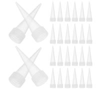 POPETPOP 100 Pezzi Punte degli Ugelli per Calafataggio in Plastico Trasparente per Applicazione Controllata Compatibile Vari Tipi di Colla Strumento per Finitura Precisa