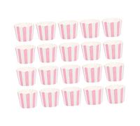 POPETPOP 100 pezzi Pz Pirottini per Muffin Spessa Resistente Al Calore Tazze da Forno Piccole Decorazioni per Dolci Colore Rosa Strisce