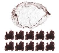 POPETPOP 100 Pezzi Retina per Chioma Invisibile in Poliestere, Bordo Elastico, 7 Mm-50 Cm, per Chignon e Parrucche, per Donne, Balletto e Danza