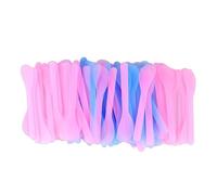 POPETPOP 100 Pezzi Spatole Cosmetiche in Plastica Bianche per Maschere Viso Impugnatura Comoda per Miscelazione e Campionamento Prodotti di Bellezza Fai da Te Colore Casuale