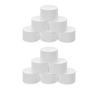 POPETPOP 100 Tappi a Vite in Plastica Bianca per Dentifricio Filettatura Fine Tappi per Dispenser e Svuotamento Bottiglie da Bagno Antiscivolo e Riutilizzabili per Uso Domestico e Viaggi