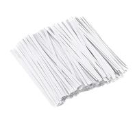 POPETPOP 1000 Lacci per Sacchetti del Pane Riutilizzabili in Carta Bianca 15 Cm, Cravatte per Sacchetti di Dolci e Snack, Chiusure Pratiche per Mantenere Fresco Pane, Torta e Caramelle