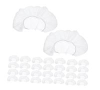 POPETPOP 100pezzi Copriscaldino Monouso in Tessuto Non Tessuto Bianco per Cuscino Massaggiante per Viso Copertura per Poggiatesta Forma di U per Lettino da Massaggio per Spa e Saloni