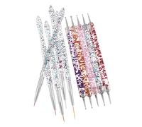 POPETPOP 10pezzi Strumenti per Punteggiatura per Nail Art Doppia Punta per Disegno e Scultura Pennelli per Dettagli Floreali e Graffiti