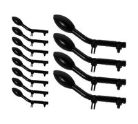 POPETPOP 12 Ganci Multiuso per Appendiabiti in Plastica Nera Ganci Portaoggetti Sospesi per Ingresso e Guardaroba Accessori Salvaspazio per Cappotti e Cappelli Montaggio Rapido e