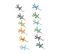 POPETPOP 12 Mini Modelli Coccodrillo Realistici per Decorazione da Scrivania e Educativo per Animali Selvaggi Dettagliati per Sviluppo Creatività e Apprendimento