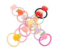 POPETPOP 12 Paia Elastici Capelli per Bambina Morbidi Fasce in Tema Frutta Elastici Resistenti e Colorati per Neonate e Bambine Accessori Sicuri e Delicati per Capelli Sensibili