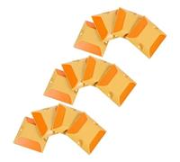 POPETPOP 12 Pezzi Borchie Stradali Riflettenti in Abs Giallo, Indicatori Catarifrangenti Doppia Faccia per Marciapiedi e Strade, Uso Multiplo in Parcheggi e Piste Ciclabili