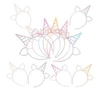 POPETPOP 12 Pezzi Cerchietti Plastica Leggera Fasce Colorate con Corno e Orecchie per Accessori per Compleanni Cosplay e Feste