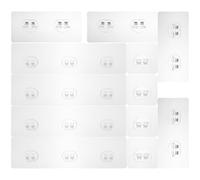 POPETPOP 12 pezzi Ganci Adesivi Trasparenti Ganci da Parete Autoadesivi Resistenti per Appendere Asciugamani Borse e Accessori per Cucina Bagno e Mensole senza Foratura