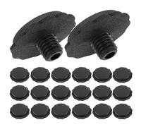 POPETPOP 12 Set Tappo di Ricambio per Ombrellone 6 e 8mm, Plastica Nera | Rondella e Guarnizione, per Copertura Alta e Bastoni, Sostituzione Facile, Weatherproof