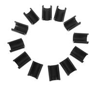 POPETPOP 12 Tappi per Gambe di Mobili a Forma di U in Plastica Nera 25Mm con Feltro Antiscivolo e Silenziosi per Sedie Sala da Pranzo Protezioni Pavimento e Riduzione Rumore